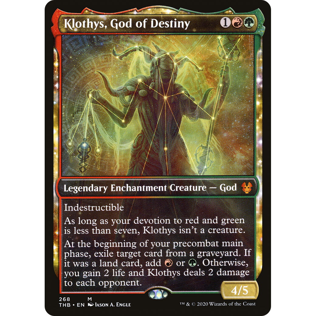 Klothys, God of Destiny (Showcase) (THB-268) - Theros Beyond Death: (enchantment, Showcase) Foil