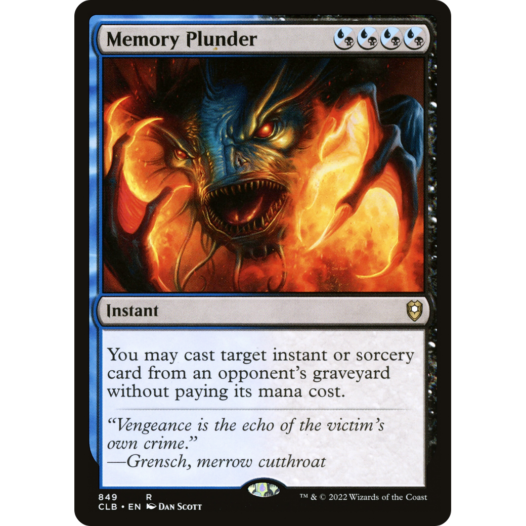 Memory Plunder (CLB-849) - Commander Legends: Battle for Baldur's Gate