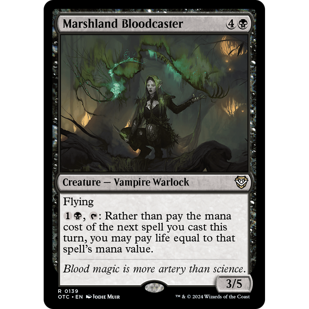 Marshland Bloodcaster (OTC-139) - Outlaws of Thunder Junction Commander