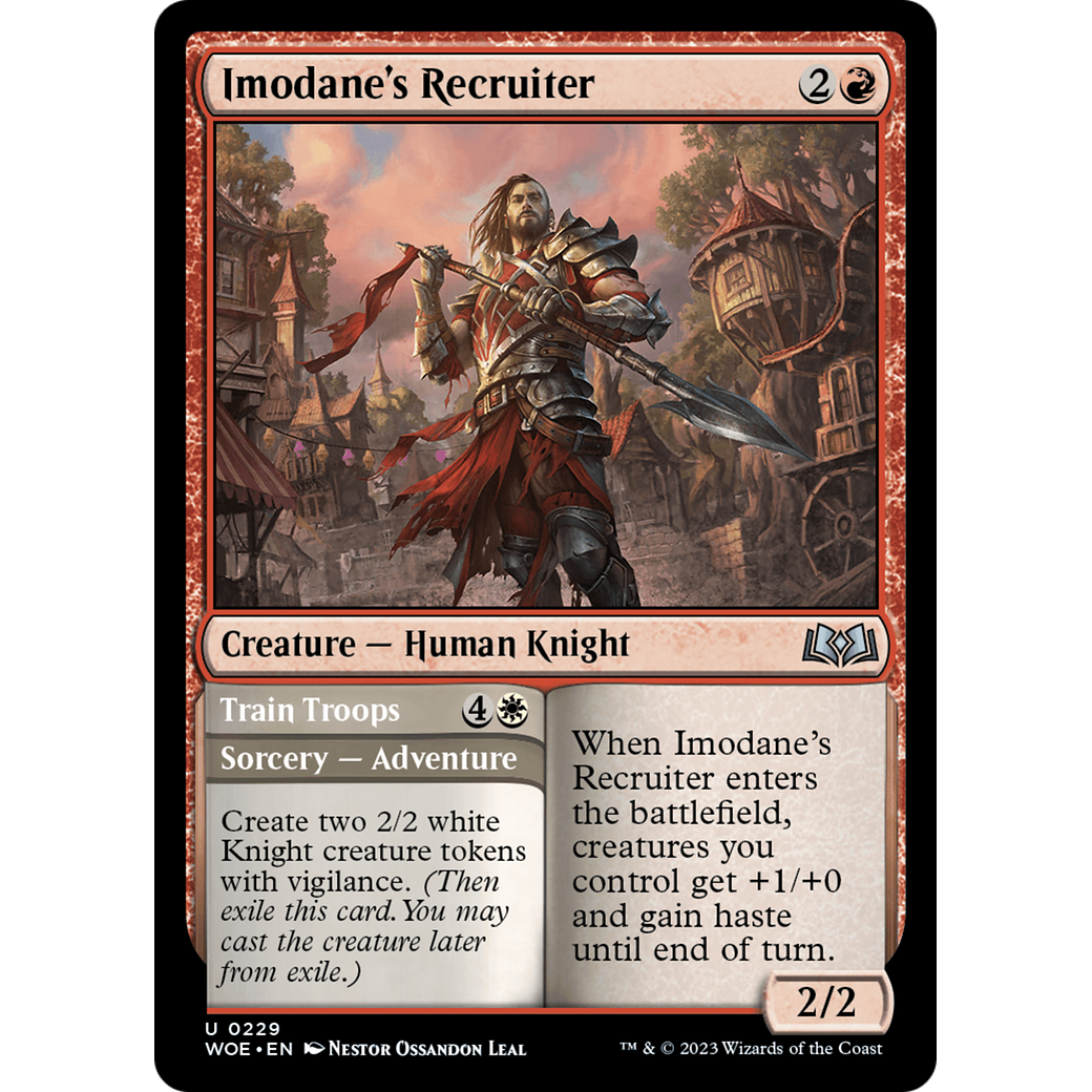 Imodane's Recruiter // Train Troops (WOE-229) - Wilds of Eldraine