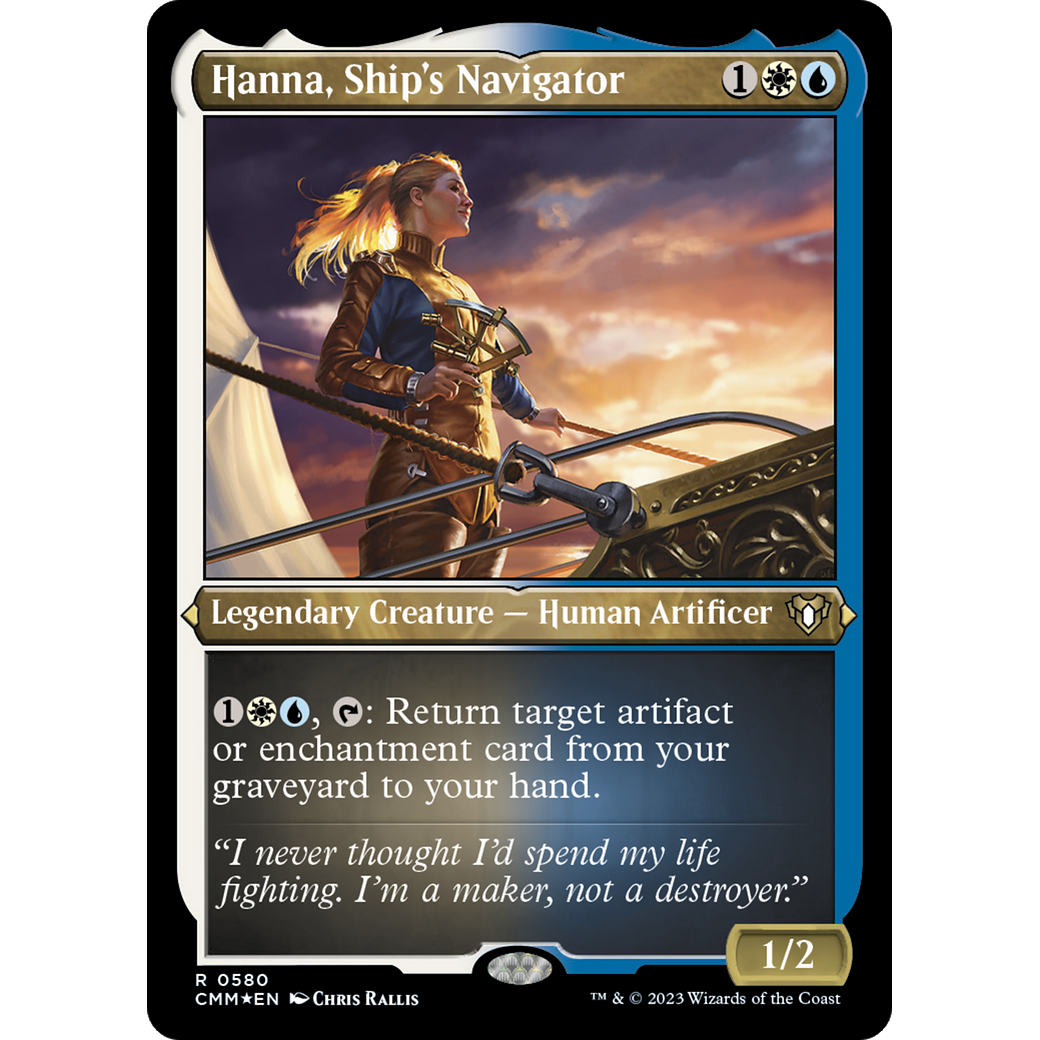 Hanna, Ship's Navigator (CMM-580) - Commander Masters Etched Foil