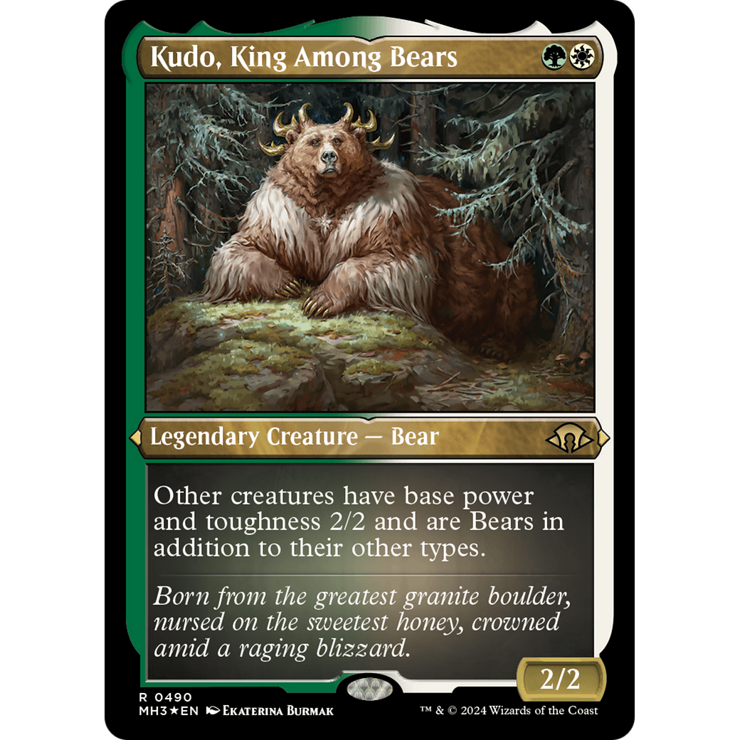 Kudo, King Among Bears (MH3-490) - Modern Horizons 3 Etched Foil