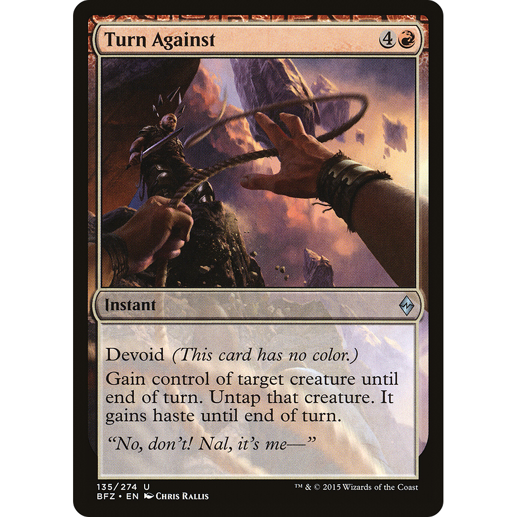 Turn Against (BFZ-135) - Battle for Zendikar: (devoid)