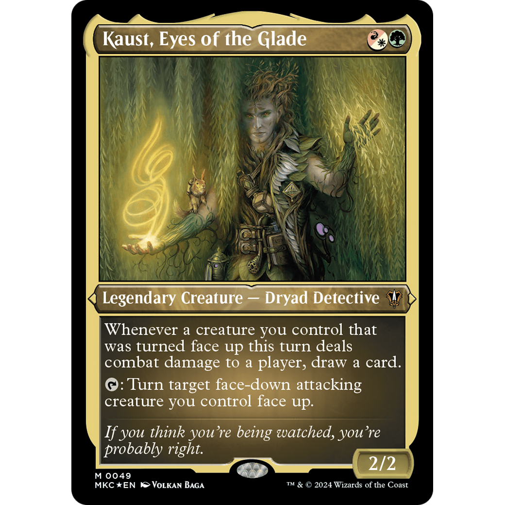 Kaust, Eyes of the Glade (MKC-049) - Murders at Karlov Manor Commander Etched Foil