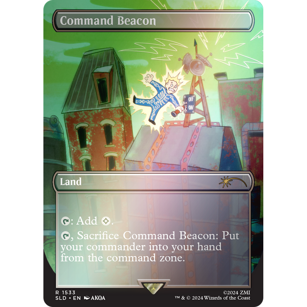 Command Beacon (Rainbow Foil) (SLD-1533) - Secret Lair Drop (Borderless) Foil
