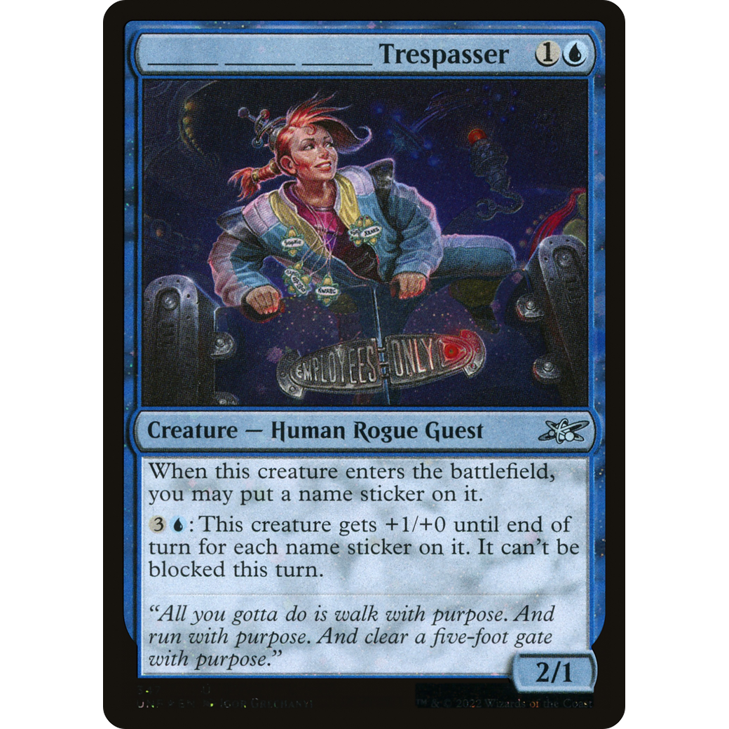 _______ _______ _______ Trespasser (Galaxy Foil) (UNF-347) - Unfinity Foil