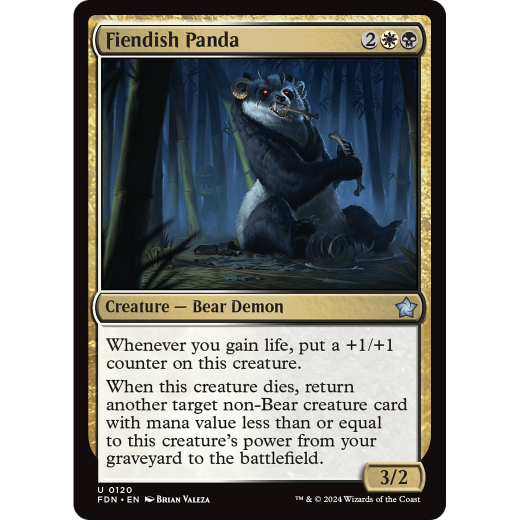 Fiendish Panda (FDN-120) - Foundations Foil