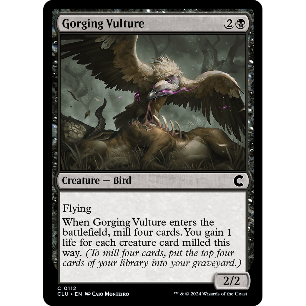 Gorging Vulture (CLU-112) - Ravnica: Clue Edition