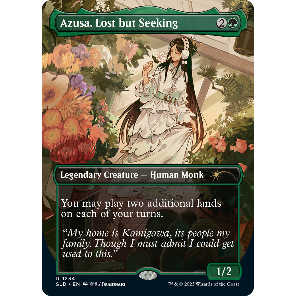 Azusa, Lost but Seeking (SLD-1234) - Secret Lair Drop (Borderless) Foil
