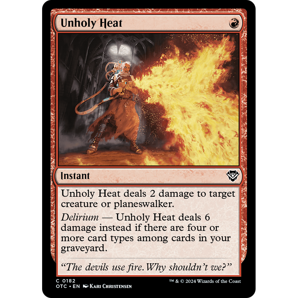 Unholy Heat (OTC-182) - Outlaws of Thunder Junction Commander