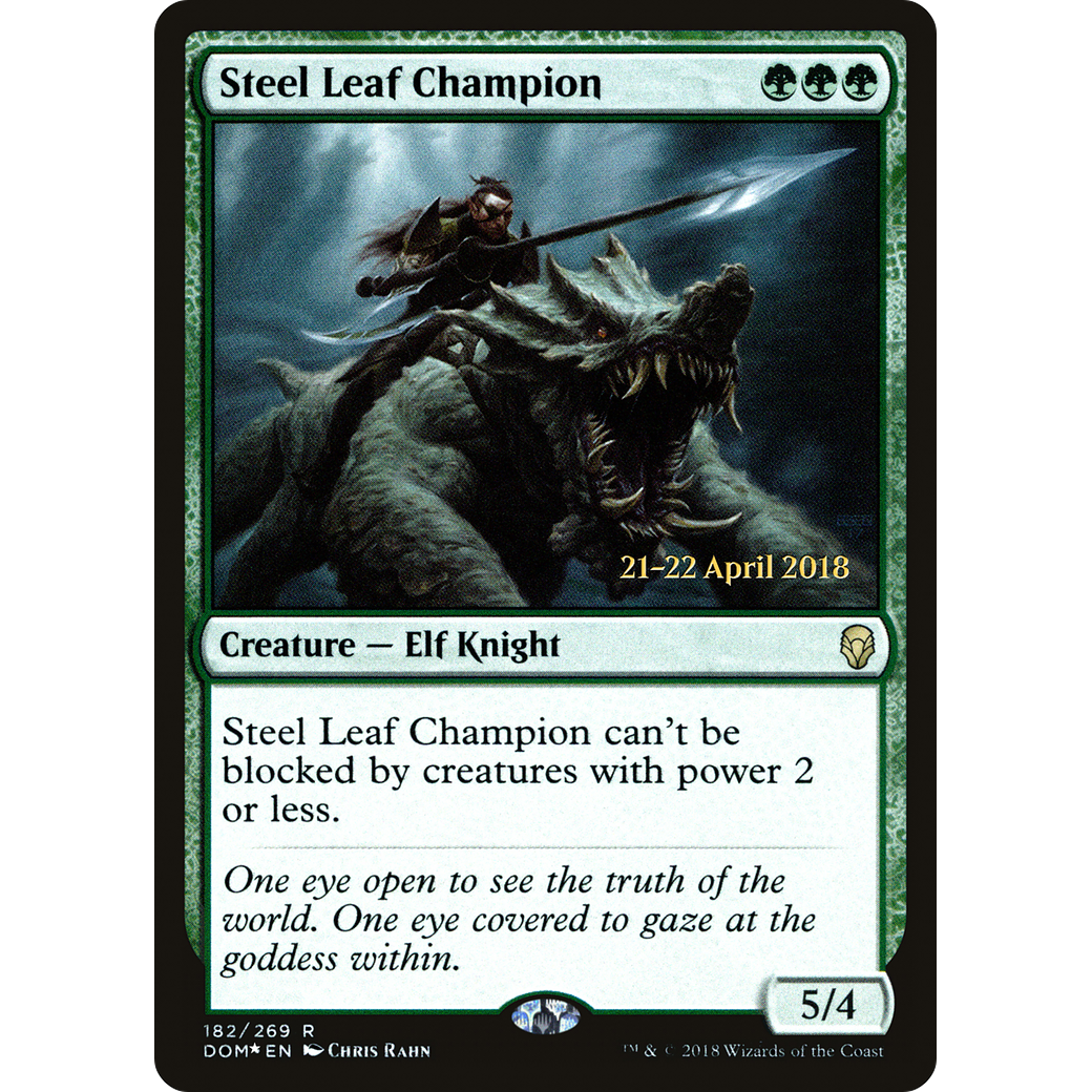 Steel Leaf Champion (PRE-182) - Dominaria Promos Foil
