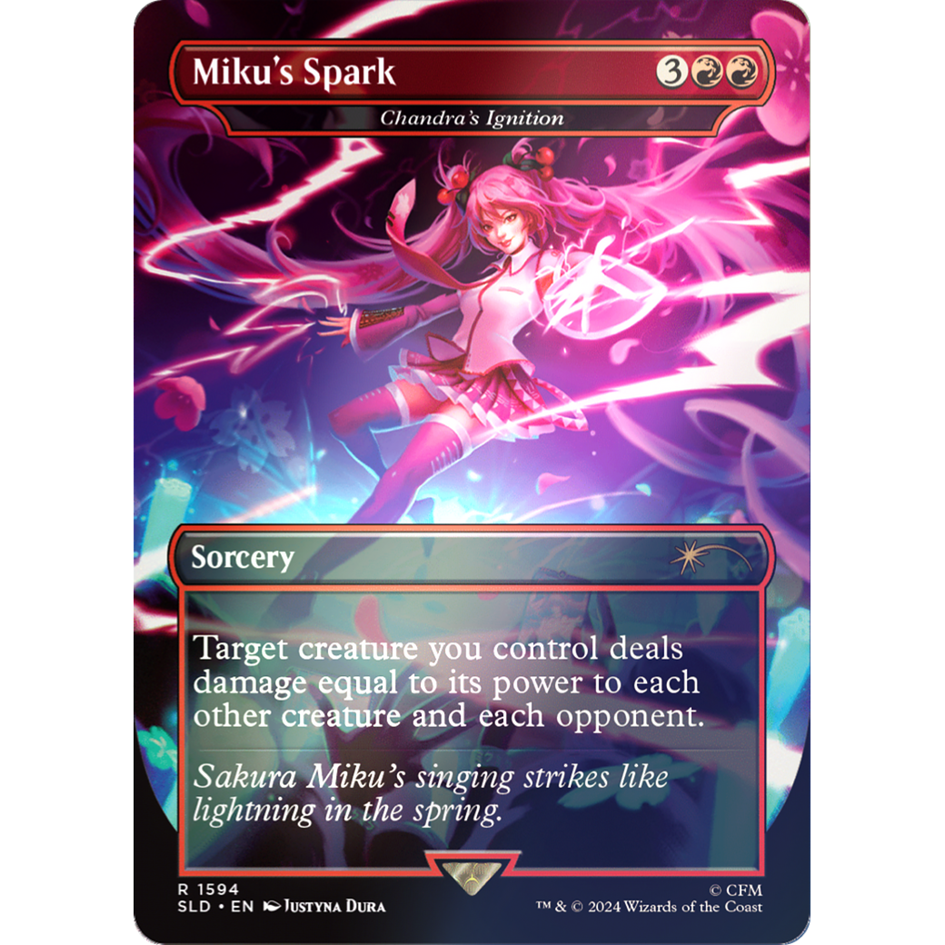 Miku's Spark - Chandra's Ignition (Rainbow Foil) (SLD-1594) - Secret Lair Drop (Borderless) Foil