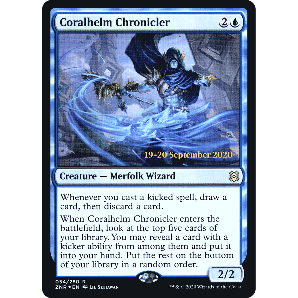 Coralhelm Chronicler (PRE-054) - Zendikar Rising Promos Foil