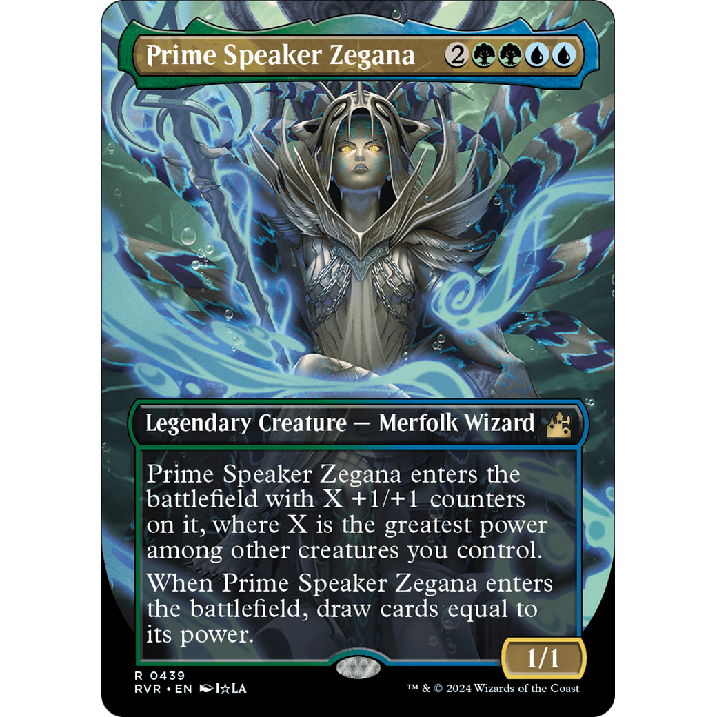 Prime Speaker Zegana (RVR-439) - Ravnica Remastered (Borderless) Foil