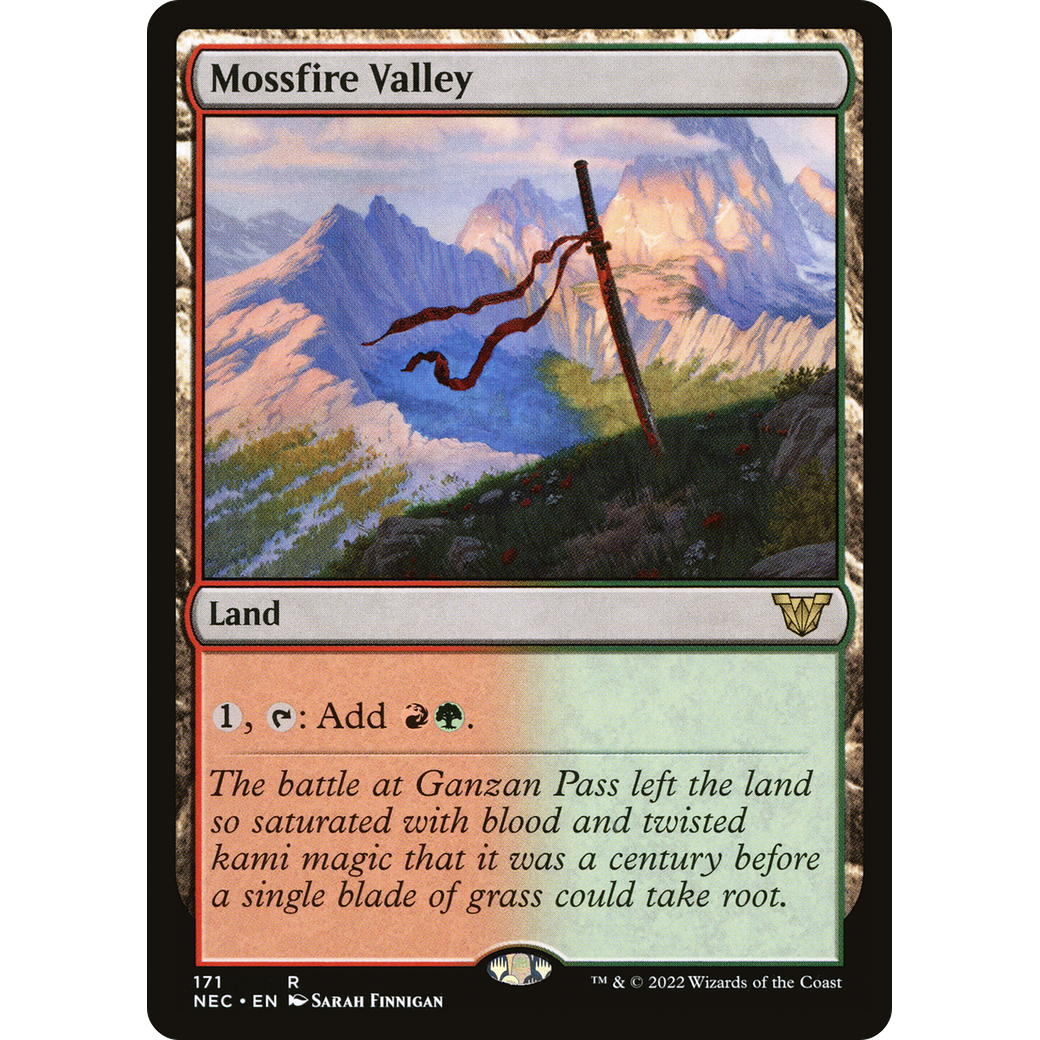 Mossfire Valley (NEC-171) - Neon Dynasty Commander
