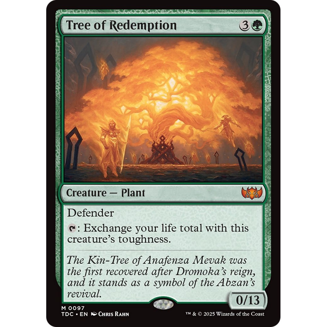 Tree of Redemption (TDC-097) - Commander: Tarkir: Dragonstorm