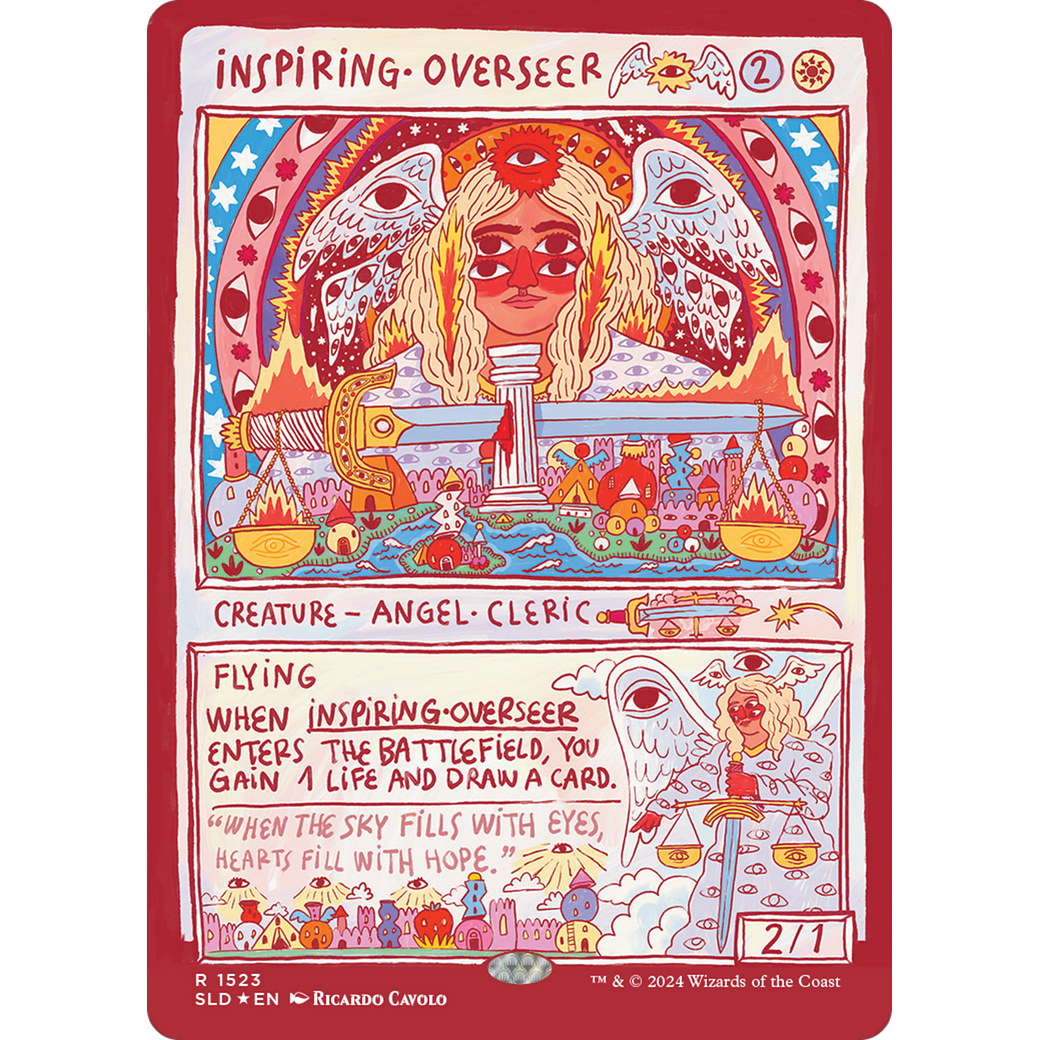 Inspiring Overseer (Rainbow Foil) (SLD-1523) - Secret Lair Drop Foil
