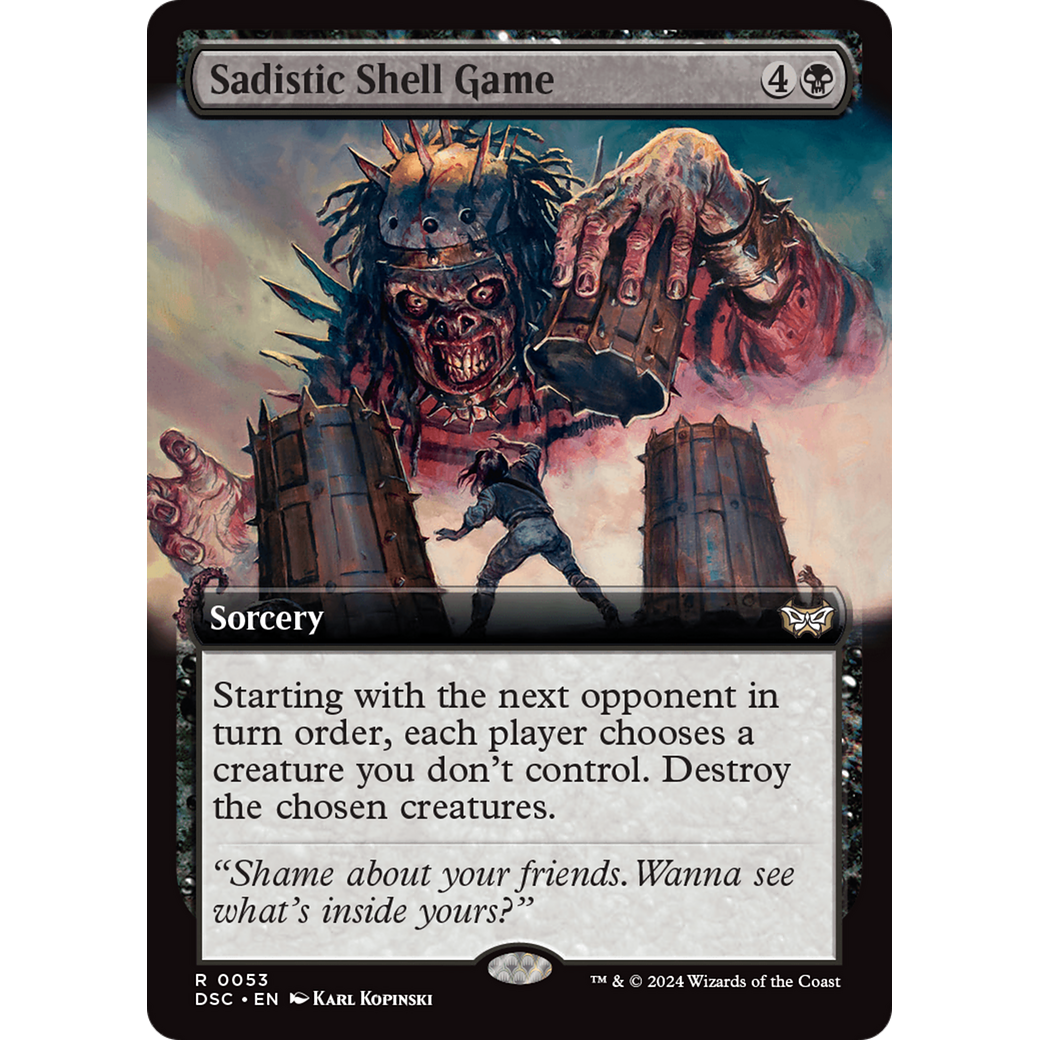 Sadistic Shell Game (DSC-053) - Duskmourn: House of Horror Commander: (Extended Art)
