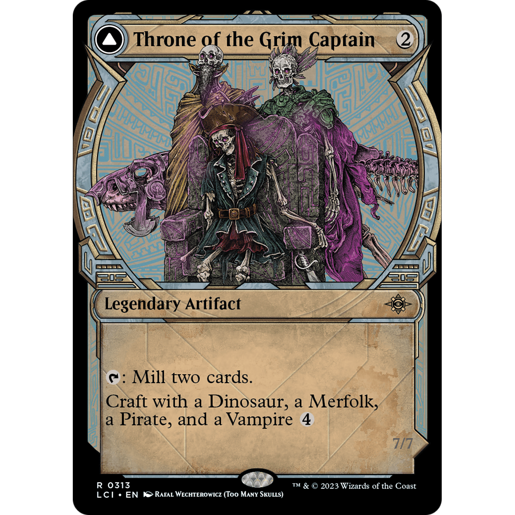 Throne of the Grim Captain // The Grim Captain (LCI-313) - The Lost Caverns of Ixalan: (Showcase) Foil