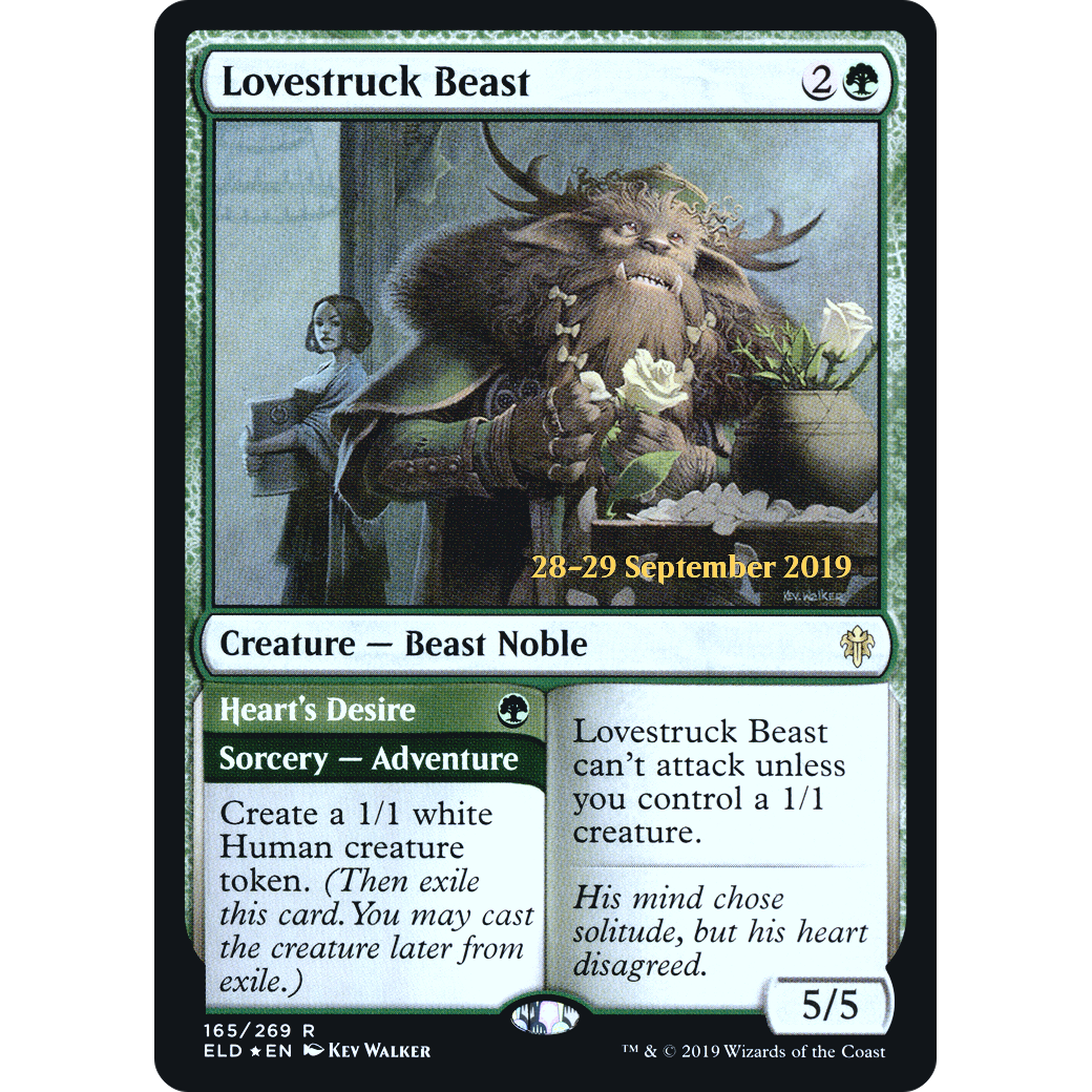 Lovestruck Beast (PRE-165) - Throne of Eldraine Promos Foil