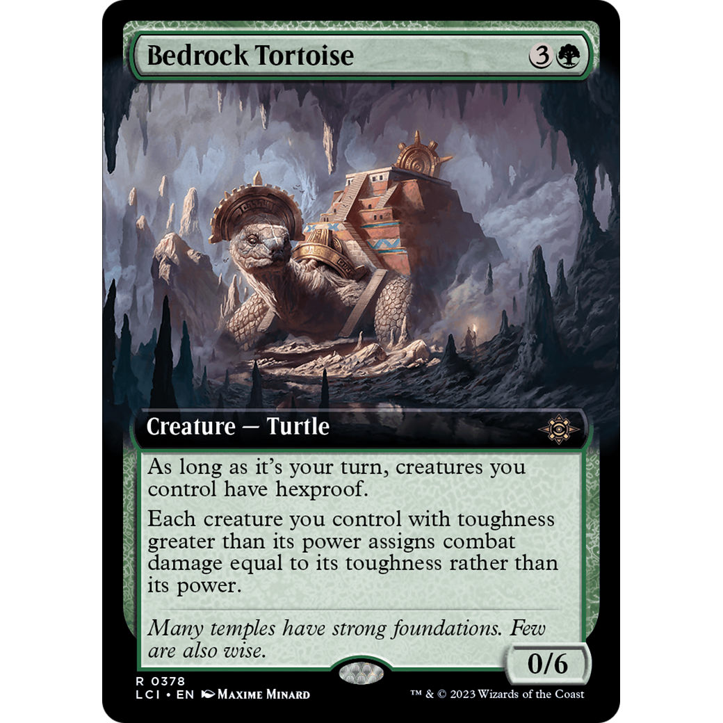 Bedrock Tortoise (LCI-378) - The Lost Caverns of Ixalan: (Extended Art) Foil