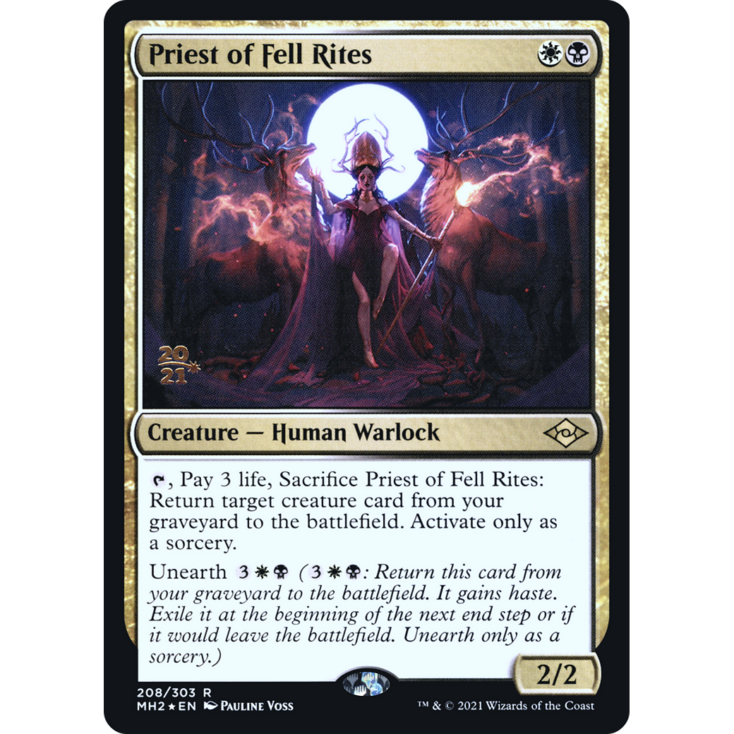 Priest of Fell Rites (PRE-208) - Modern Horizons 2 Promos Foil