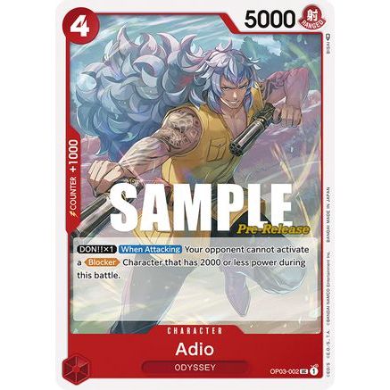 Adio (OP03-002) - Pillars of Strength Pre-Release Cards