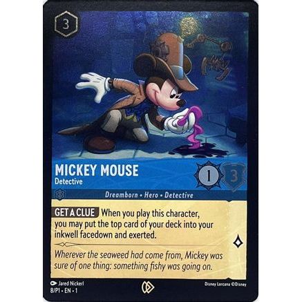 Mickey Mouse - Detective (8) - Disney Lorcana Promo Cards Cold Foil