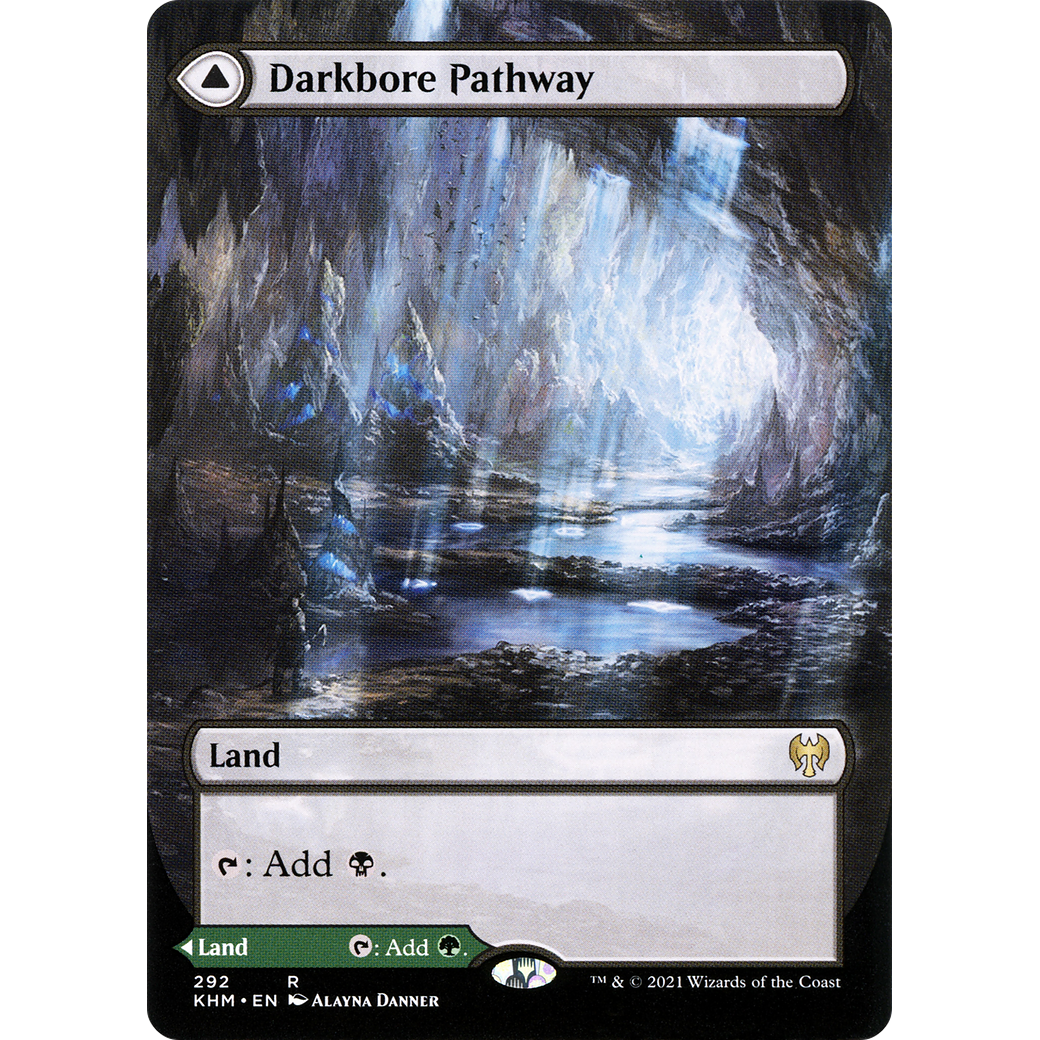 Darkbore Pathway (Borderless) (KHM-292) - Kaldheim: (Showcase) (Borderless) Foil
