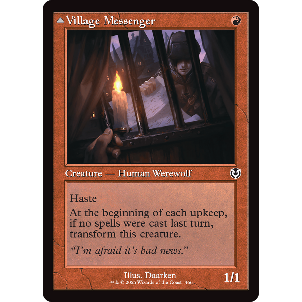 Village Messenger // Moonrise Intruder (INR-466) - Innistrad Remastered Foil