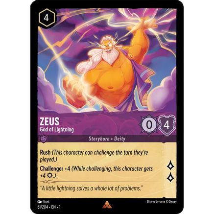 Zeus - God of Lightning (61/204) - The First Chapter Cold Foil