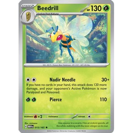 Beedrill 15 - SV Scarlet & Violet 151 Reverse Holofoil