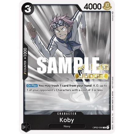 Koby (Judge) (OP02-098) - One Piece Promotion Cards Foil