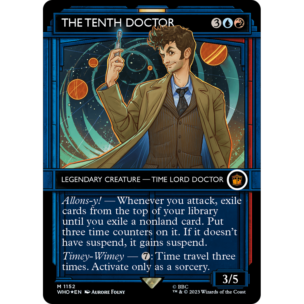 The Tenth Doctor (Showcase) (Surge Foil) (WHO-1152) - Doctor Who: (Showcase) (Borderless) Foil