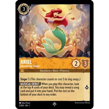 Ariel - Spectacular Singer (2/204) - The First Chapter Cold Foil