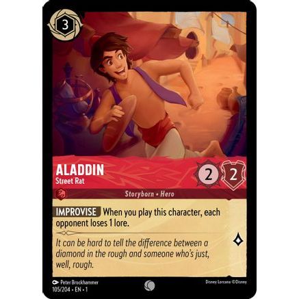 Aladdin - Street Rat (105/204) - The First Chapter Cold Foil