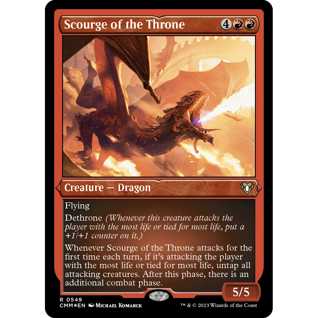 Scourge of the Throne (CMM-549) - Commander Masters Etched Foil