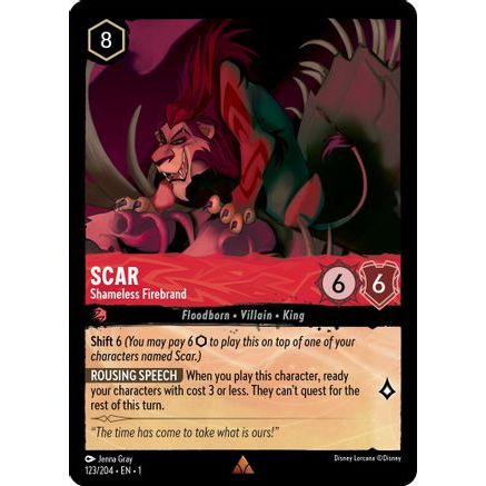 Scar - Shameless Firebrand (123/204) - The First Chapter Cold Foil