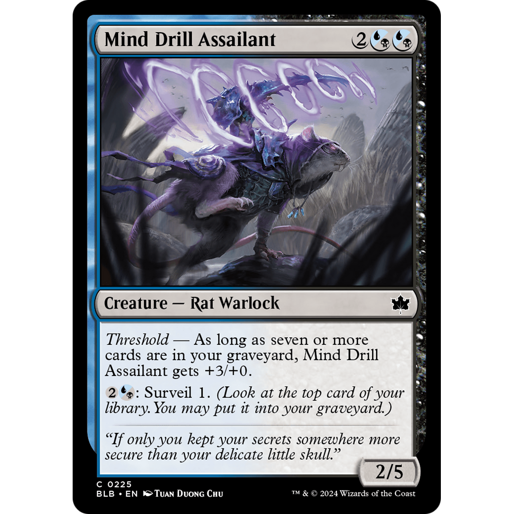 Mind Drill Assailant (BLB-225) - Bloomburrow Foil
