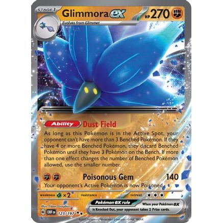 Glimmora ex 123 - SV03 Obsidian Flames Holofoil