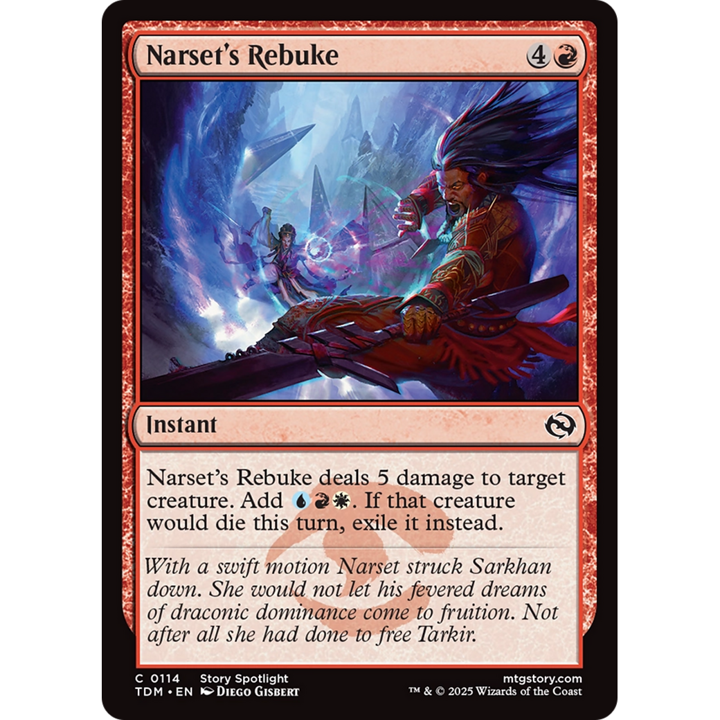 Narset's Rebuke (TDM-114) - Tarkir: Dragonstorm Foil
