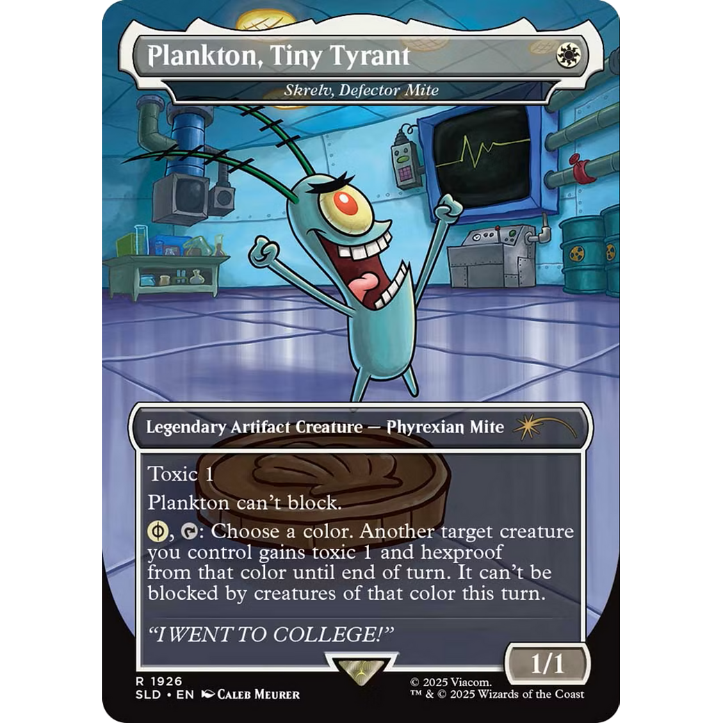 Plankton, Tiny Tyrant - Skrelv, Defector Mite (SLD-1926) - Secret Lair Drop / Plankton, Tiny Tyrant (Borderless)