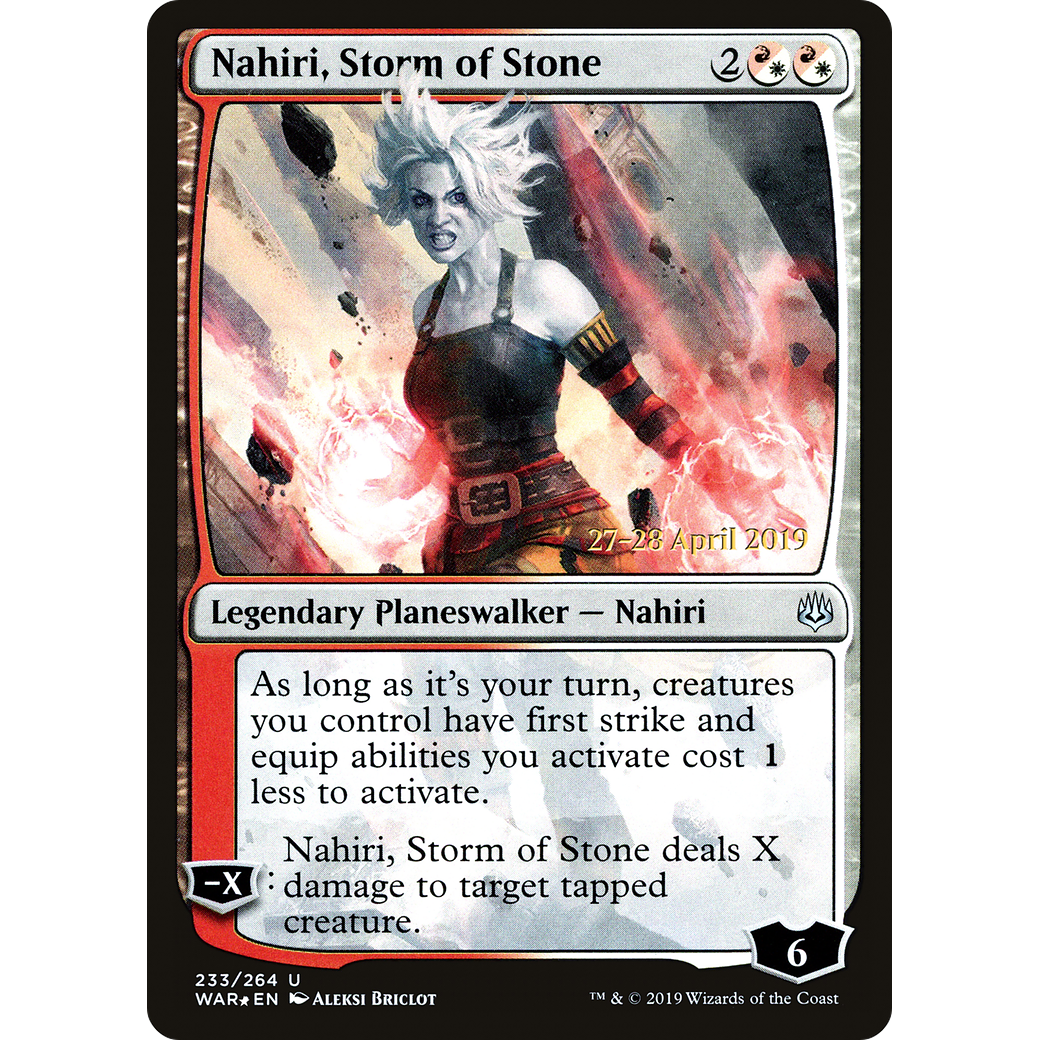 Nahiri, Storm of Stone (PRE-233) - War of the Spark Promos Foil