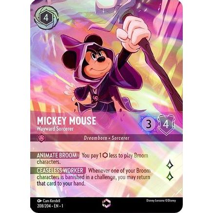 Mickey Mouse - Wayward Sorcerer (Enchanted) (208/204) - The First Chapter Holofoil