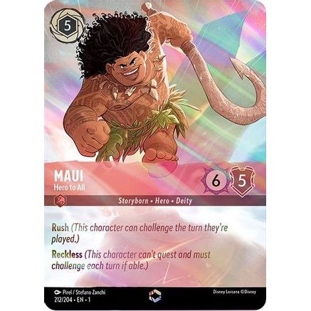 Maui - Hero to All (Enchanted) (212/204) - The First Chapter Holofoil