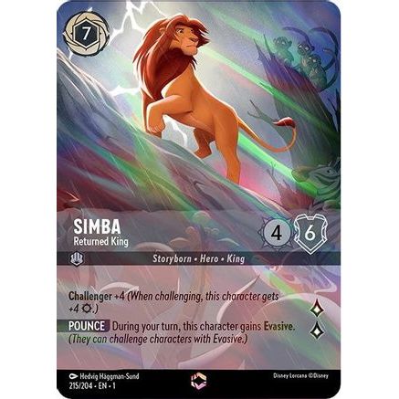 Simba - Returned King (Enchanted) (215/204) - The First Chapter Holofoil