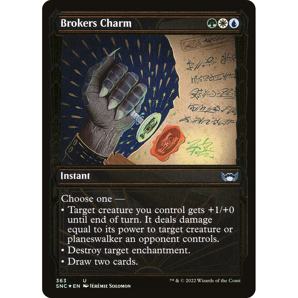 Brokers Charm (Gilded Foil) (SNC-363) - Streets of New Capenna: (Showcase) Foil