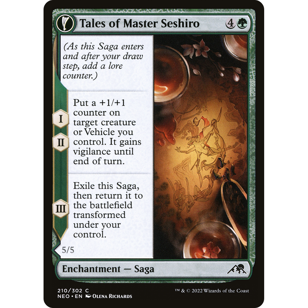 Tales of Master Seshiro // Seshiro's Living Legacy (NEO-210) - Kamigawa: Neon Dynasty: (fandfc, enchantment)
