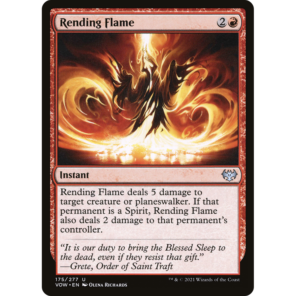 Rending Flame (VOW-175) - Innistrad: Crimson Vow Foil