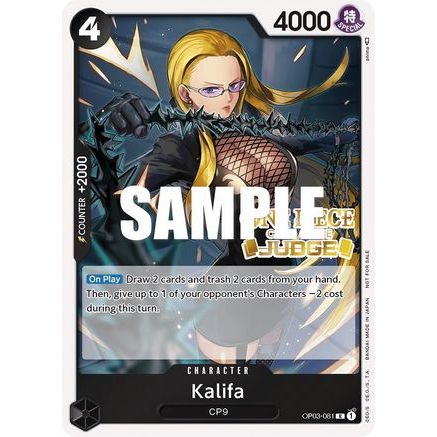 Kalifa (Judge Pack Vol. 2) (OP03-081) - One Piece Promotion Cards Foil